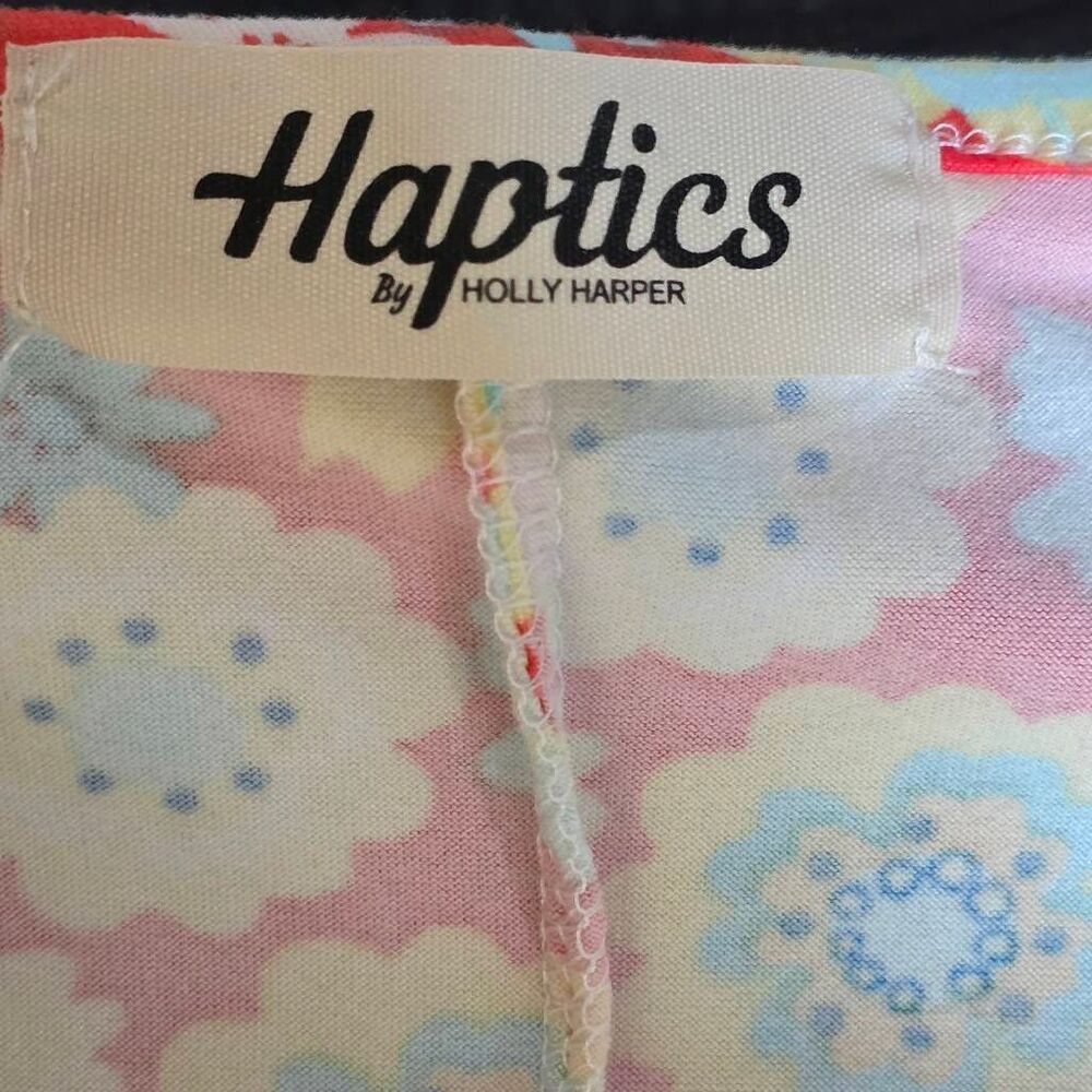 Haptics Floral Stripe Colorblock Top L - Picture 3 of 8